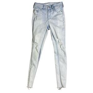 Old Navy‎ Women's High Rise Skinny Distressed Jeans Size 0 Blue